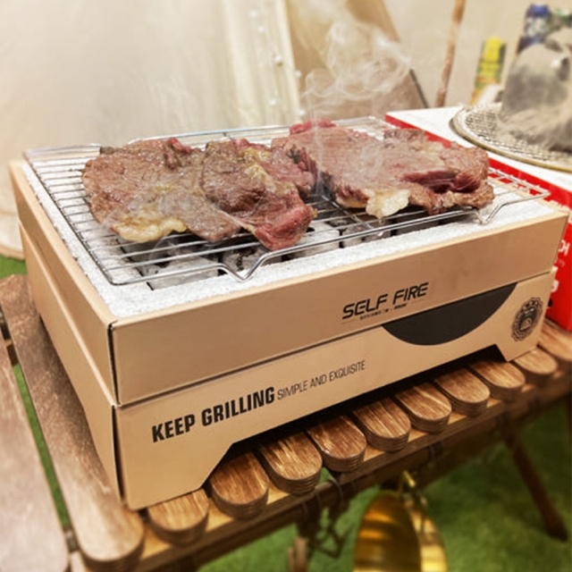 (캠핑이 즐거워지는) 일회용 캠핑그릴