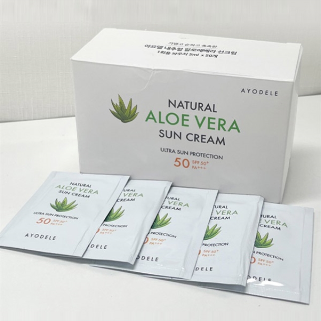 알로에베라 개별포장 휴대용 선크림 (5ml X 50개입)